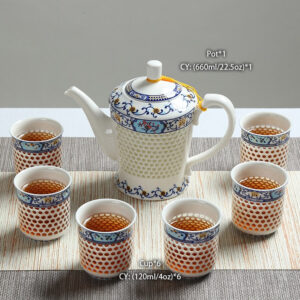 theiere chinoise porcelaine grain de riz 600ml 3