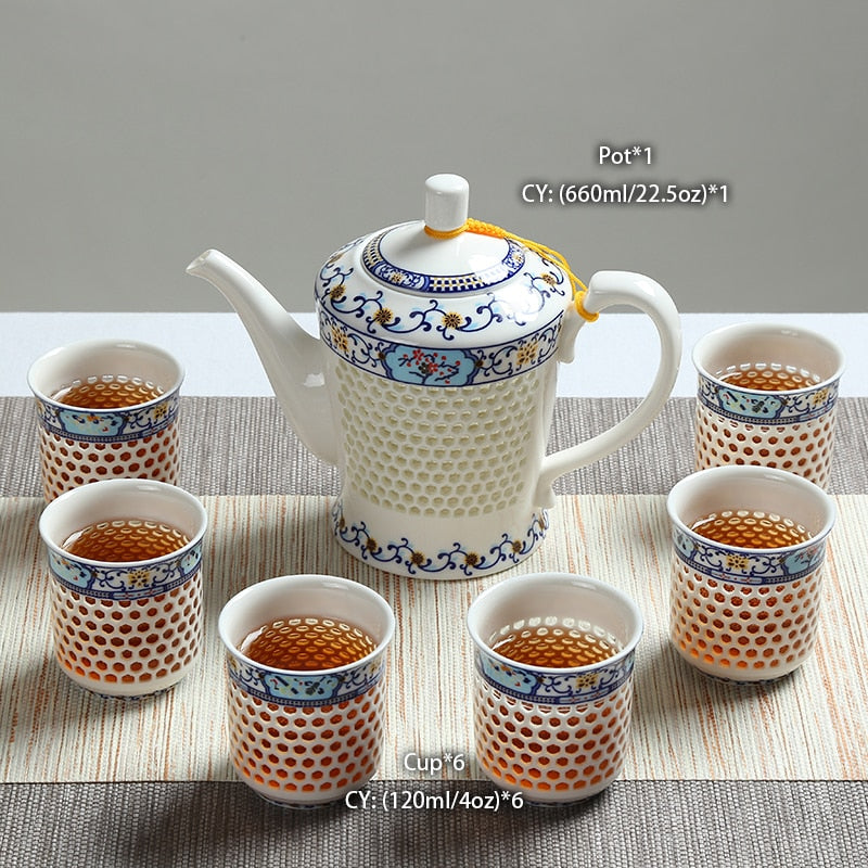 theiere chinoise porcelaine grain de riz 600ml 3