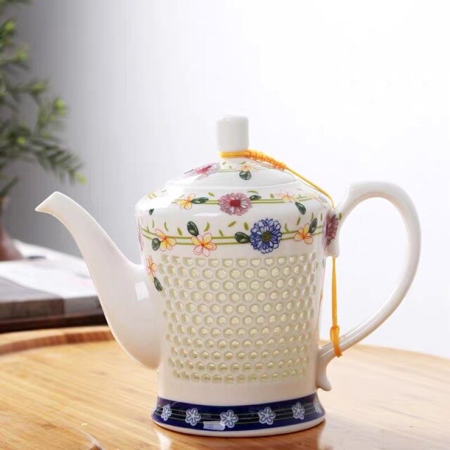 theiere chinoise porcelaine grain de riz 600ml 8