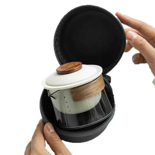 theiere de voyage en verre service 3 tasses 220ml 5