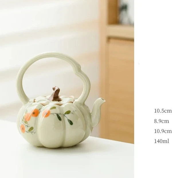 theiere en ceramique citrouille 140ml