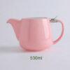 theiere en ceramique coloree avec filtre inox 500ml 2