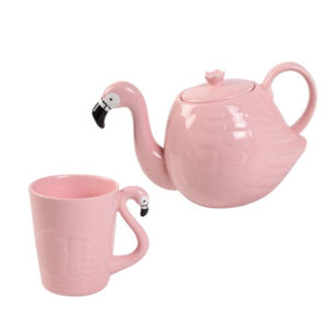 theiere en ceramique flamant rose 800ml theiere en ceramique flamant rose 800ml