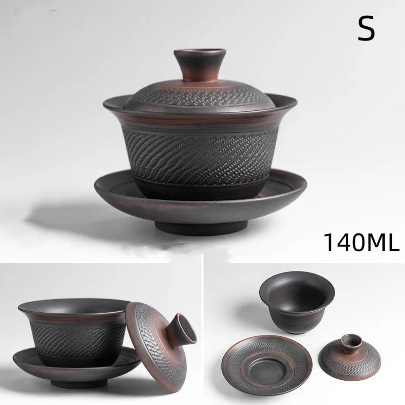 theiere en ceramique gaiwan grave 140 200ml 2