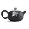 theiere en ceramique noire et blanche 160ml