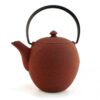 theiere en fonte japonaise rouge wazuqu mayu 550ml