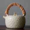 theiere en porcelaine anse en rotin 039 1l