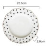 theiere en porcelaine blanche a pois ou rayures 860ml 2