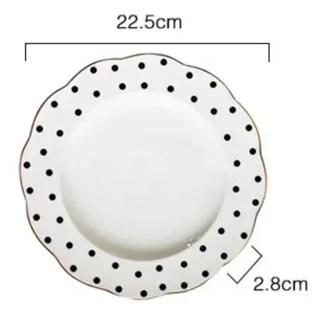 theiere en porcelaine blanche a pois ou rayures 860ml 2