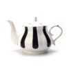 theiere en porcelaine blanche a pois ou rayures 860ml 5