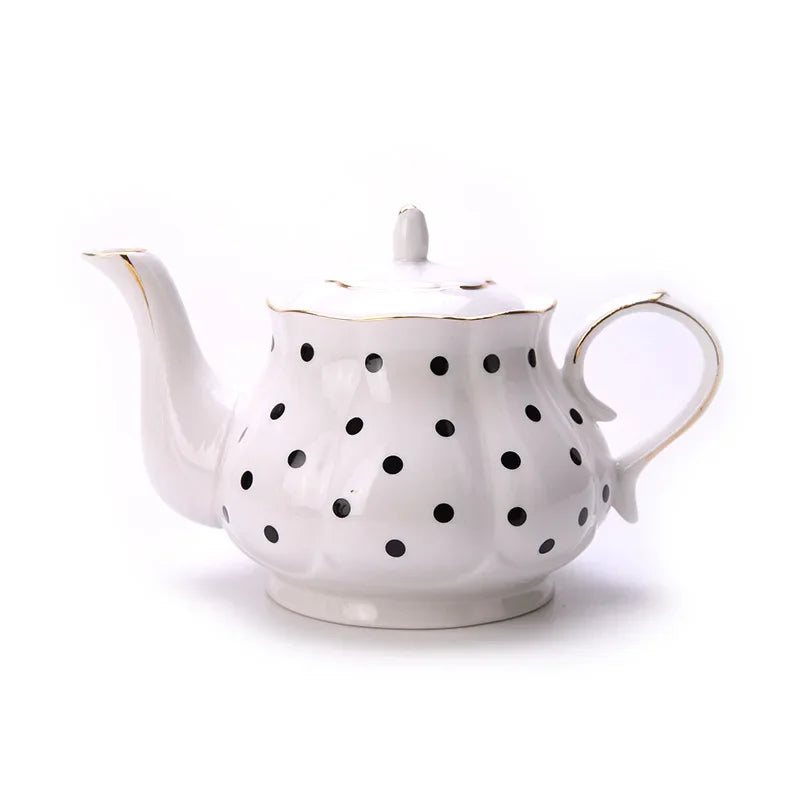 theiere en porcelaine blanche a pois ou rayures 860ml 6