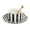 theiere en porcelaine blanche et noire tea for one 450ml