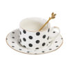 theiere en porcelaine blanche et noire tea for one 450ml 2