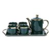 theiere en porcelaine bleu vert 750ml 4