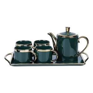 theiere en porcelaine bleu vert 750ml 4