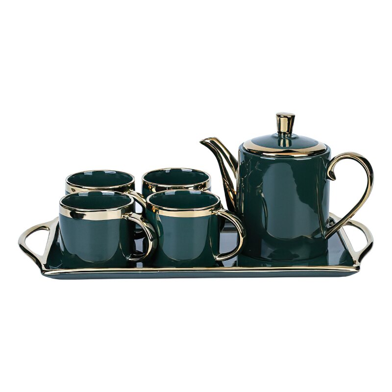 theiere en porcelaine bleu vert 750ml 4