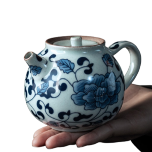 theiere en porcelaine bleue et blanche 140ml theiere en porcelaine bleue et blanche 140ml