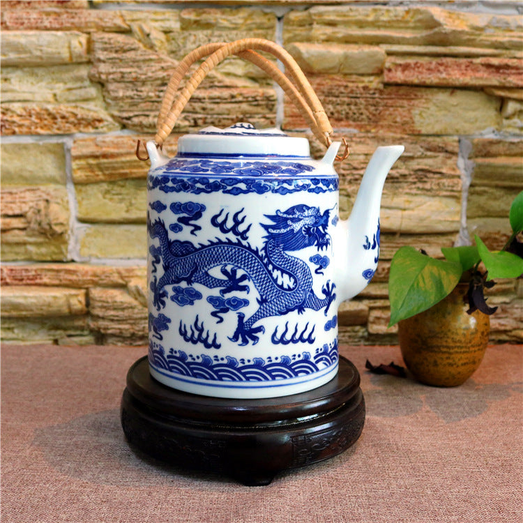 theiere en porcelaine chinoise bleu et blanc 800 1600ml
