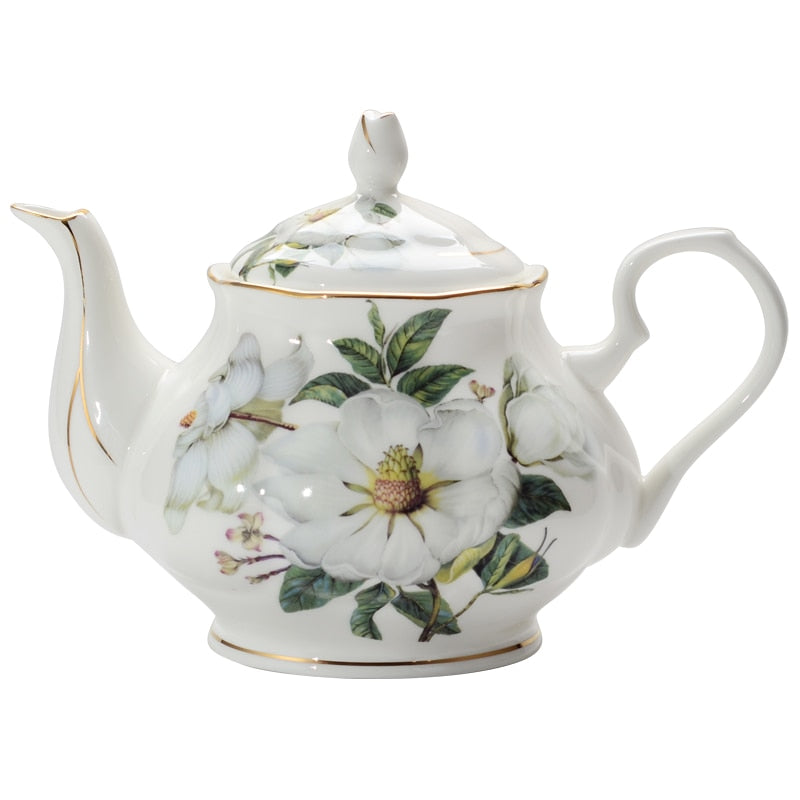 theiere en porcelaine fleurs 900ml 15l 6