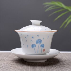 theiere en porcelaine gaiwan bone china 150ml 2 theiere en porcelaine gaiwan bone china 150ml 2