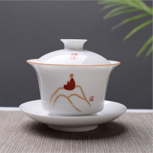 theiere en porcelaine gaiwan bone china 150ml 4