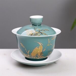 theiere en porcelaine gaiwan traditionnel 125 150ml theiere en porcelaine gaiwan traditionnel 125 150ml