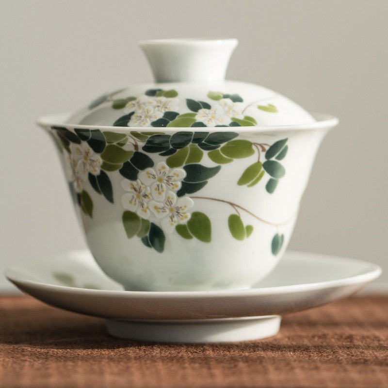 theiere en porcelaine gaiwan zhong 160 165ml 5