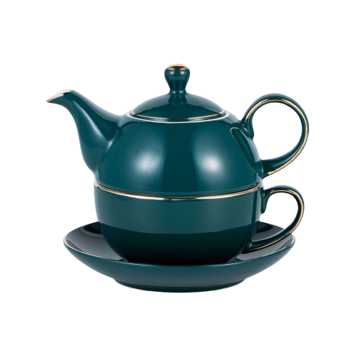 theiere en porcelaine individuelle avec tasse 420ml