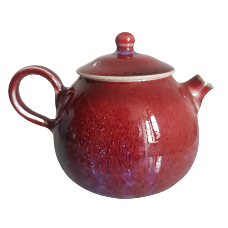 theiere en porcelaine rouge 140ml