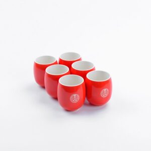theiere en porcelaine rouge 880ml