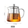 theiere en verre avec filtre inox 450ml a 13l 4