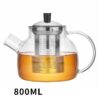 theiere en verre avec infuseur inox 800 1500ml