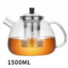 theiere en verre avec infuseur inox 800 1500ml 2
