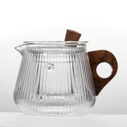 theiere en verre et bois 370 420ml 2