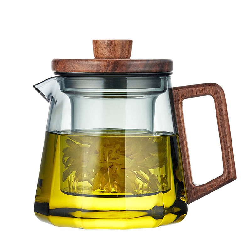 theiere en verre et bois 500 800ml