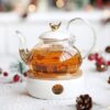 theiere en verre et porcelaine avec rechaud 600ml 7