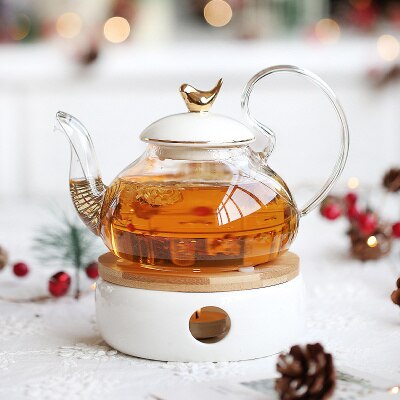 theiere en verre et porcelaine avec rechaud 600ml 7