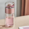 theiere en verre infuseur a the portable 280ml 3