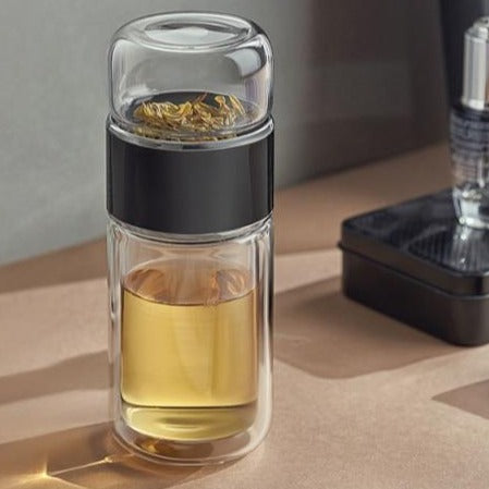 theiere en verre infuseur a the portable 280ml 5