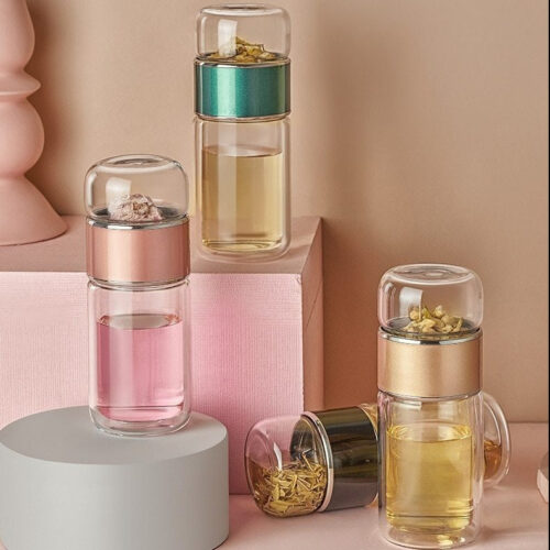 theiere en verre infuseur a the portable 280ml 6 theiere en verre infuseur a the portable 280ml 6