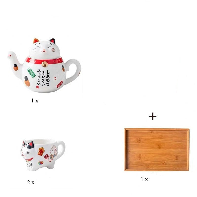 theiere forme chat maneki neko 300ml 2