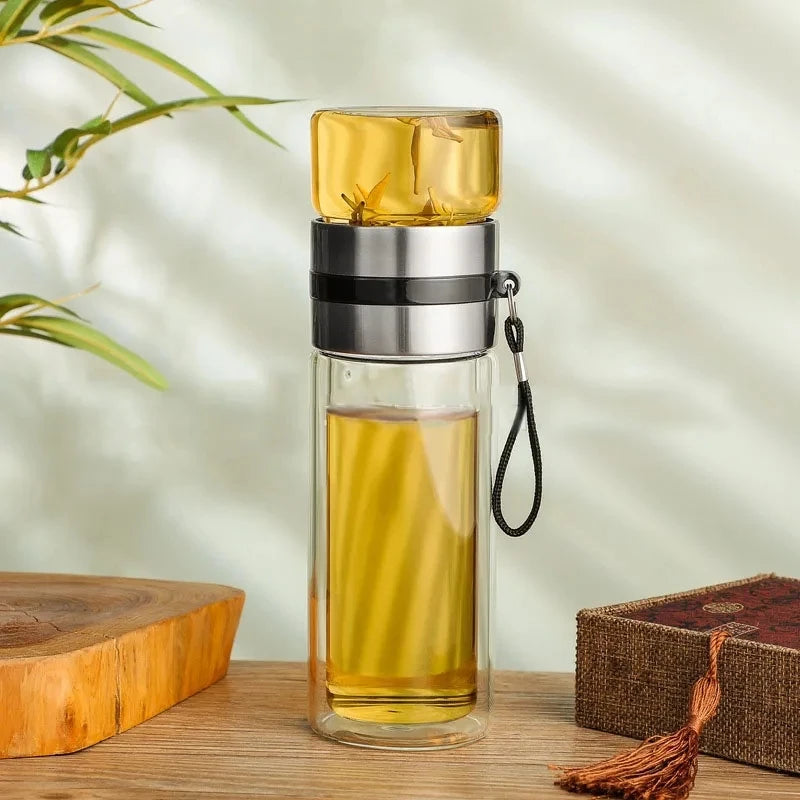 theiere infuseur nomade verre double paroi 400ml 300100ml 2