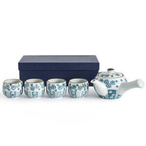 theiere japonaise a fleurs service 4 tasses 2