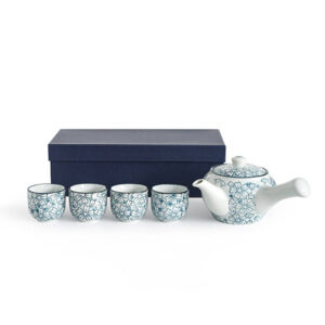 theiere japonaise a fleurs service 4 tasses