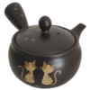 theiere japonaise motif chat tokoname 260ml