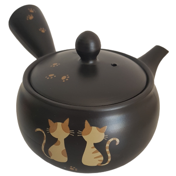 theiere japonaise motif chat tokoname 260ml