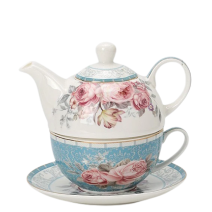 theiere solitaire a fleurs porcelaine 370ml