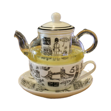 theiere solitaire anglaise en verre 360ml