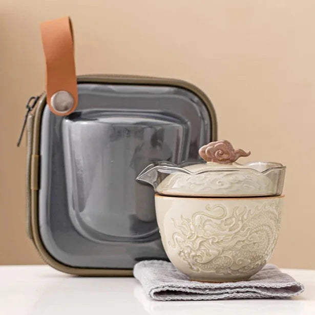 theiere solitaire ceramique et verre 100ml