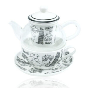 theiere solitaire en verre italienne 360ml 2